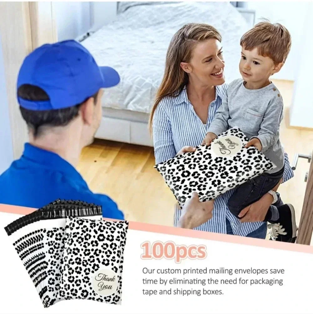100 Pack Poly Mailers 10x13, Cute Packaging Envelope Mailers Polymailers Package